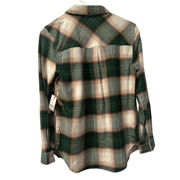 Dip Green and Cream Plaid Button-Up Shirt XS NWT Taylor Swift style - Picture 2 of 6